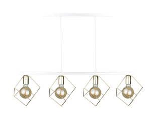 Lampa wisząca 4xE27 ARNICA WHITE/GOLD LONG