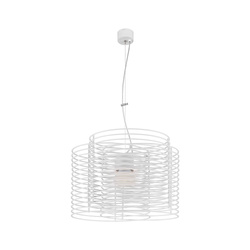 Lampa wisząca Ringo 1xE27 Max.60W Stal Metal/Biały Metal