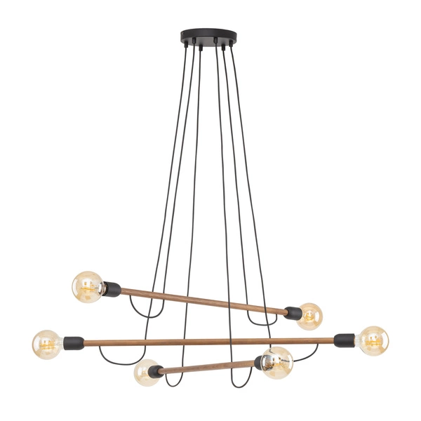 HELIX WOOD ORZECH LAMPA WISZĄCA 6 PŁ 4950