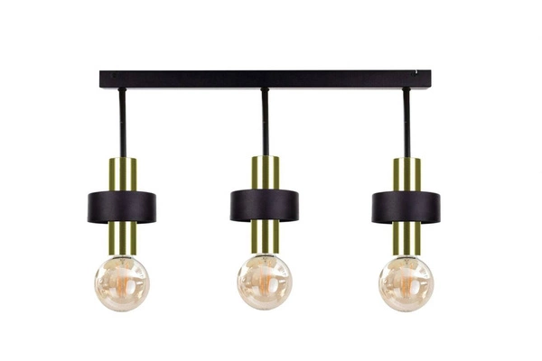 Lampa sufitowa 3xE27 UNICA BLACK/GOLD