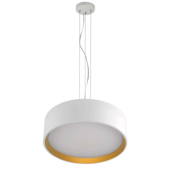 Lampa wisząca HUDSON, biały/złoty, 36W LED, barwa ciepła 3000K