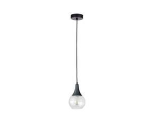 Lampa wisząca 1xE27 LACRIMA CLEAR BLACK