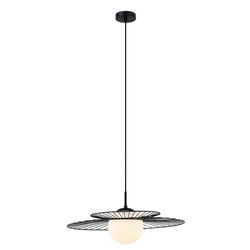 Lampa wisząca SARAH śr. 11cm E27 | czarny/biały