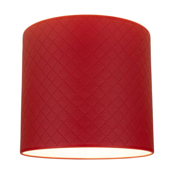 Abażur Cylinder E27 H0 Tkanina czerwona A0927