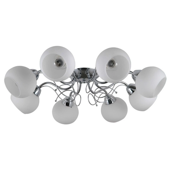 Lampa sufitowa żyrandol Masseri śr. 67cm 8xE27| chrom/biały