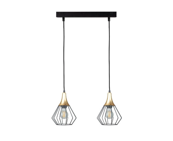 Lampa wisząca 2xE27 SELENE BLACK/GOLD