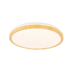 Plafon GANDAVA, 13-75109, 29 cm, biały/drewno, 18W LED, barwa neutralna 4000K