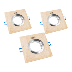 Vitar Square Zestaw Downlightów 3xGU10 Max.6W LED Piaskowiec