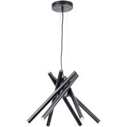 Lampa wisząca słupki LUMEN 6 czarny 33196