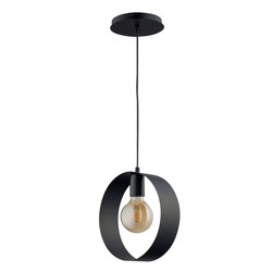 Stylowa lampa wisząca biura i domu HAPPY E27 60W szer. 25cm | czarny