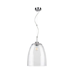 Lampa wisząca Campana 1xE27 Max.60W Chromowany metal/Przezroczysty kabel PVC/Przezroczyste szkło 9842028