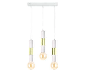 Lampa wisząca 3xE27 MAGNUM BULB WHITE/GOLD