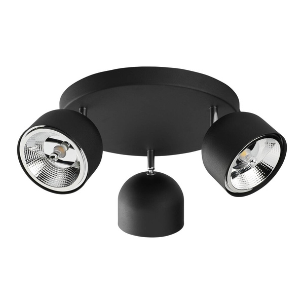 ALTEA BLACK LAMPA SUFITOWA 3 PŁ KOŁO + ŻARÓWKI