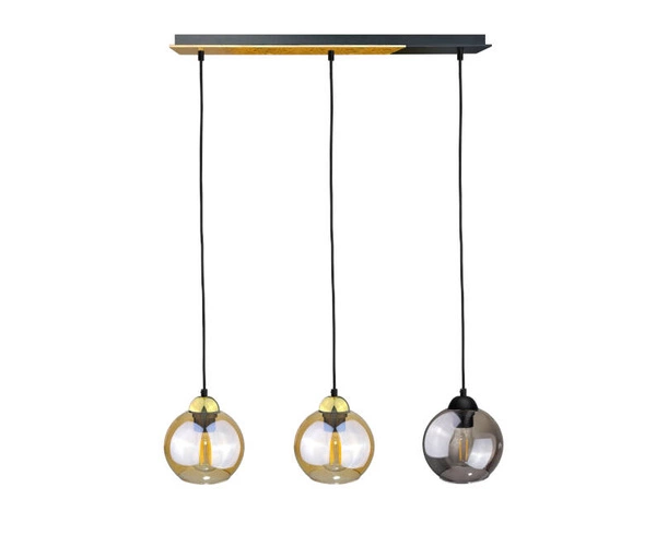 Lampa wisząca 3xE27 GRACJA LONG GOLD/BLACK III