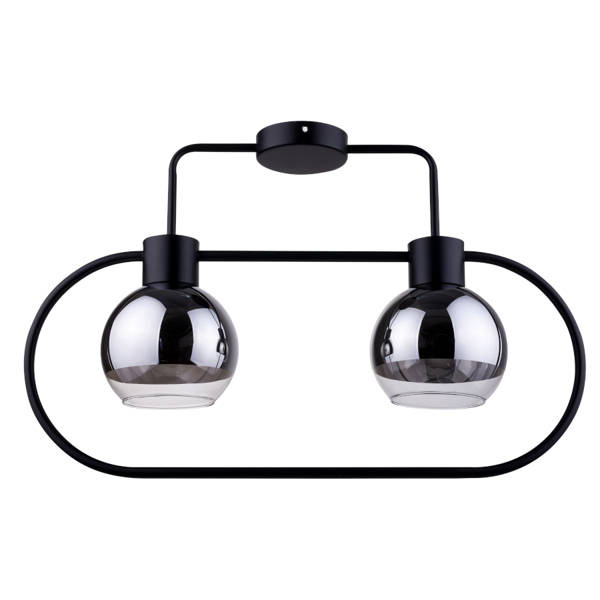 Lampa sufitowa plafon elipsa LINDA 2 PL czarny 31889