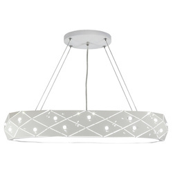 Lampa wisząca z kryształkami GLANCE 31-59178, 65 cm, biała, 5x40W G9