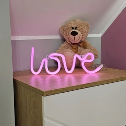 Lampka do pokoju dziecka dla nastolatka LOVE NEON LED na baterie