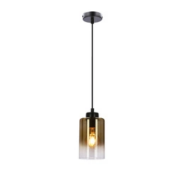 Lampa wisząca ASPRA, 31-16256, czarny/bursztynowy/transparentny, 1x60W E27