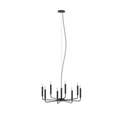 Lampa wisząca ORTO VIII 8xE14 wys.170cm szer.73cm | Czarny 11460