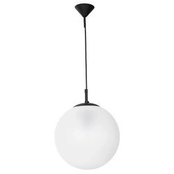 Lampa wisząca (mleczna kula) GLOBUS 562G6, czarny/biały, 1x60W E27