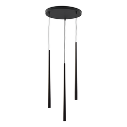 Nowoczesna lampa wisząca PIANO BLACK 3x G9 10W | czarny