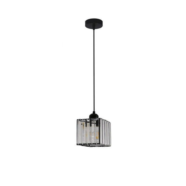 Lampa wisząca GALACTICO, czarny/transparentny, 1x60W E27