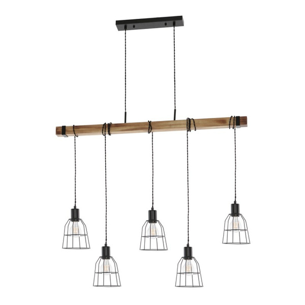 Lampa LOFT Ponte dł. 100cm 5xE27 | czarny