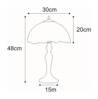 Lampka stołowa / nocna K-G121122 z serii WITRAŻ