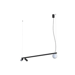 Lampa wisząca FOURTY III GU10R35 G9 wys.160cm dług.101 | Czarny - Biały 11447