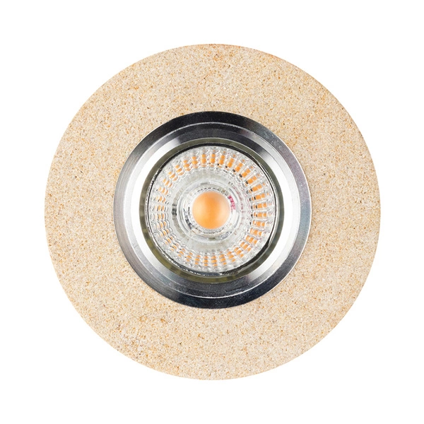 Vitar Sandstone Round Lampa Sufitowa Incl.1xLED GU10 6W Piaskowiec/Chrom 2511139