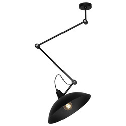 Lampa sufitowa na wysięgniku MELOS 808PL_G1, czarna, 1x60W E27