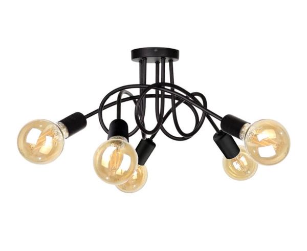 Lampa sufitowa 5xE27 RUMBA BLACK