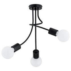 Lampa sufitowa nowoczesna PLENA III czarny śr. 42cm