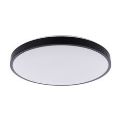 Plafon lampa sufitowa AGNES ROUND LED 32W czarny śr. 48,5cm IP44 neutralna 4K