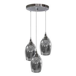 MARINA LAMPA WISZĄCA TALERZ 3X60W E27 CHROM