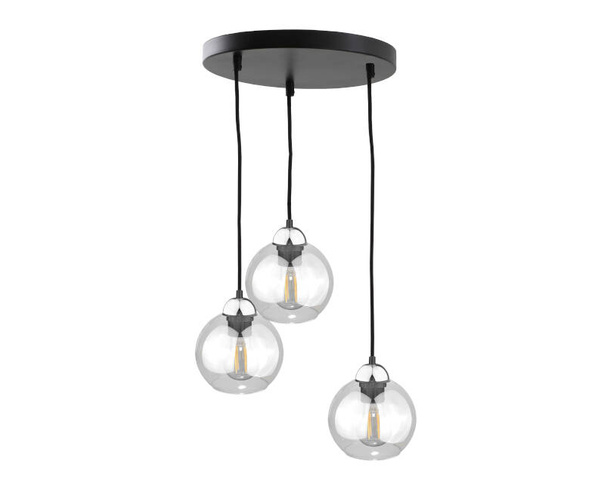 Lampa wisząca 3xE27 MIRAGE BLACK/SILVER