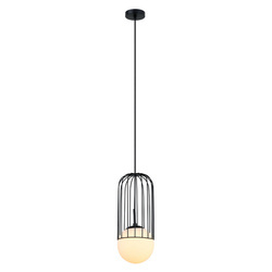 Lampa wisząca MATTY śr. 15cm E27 | czarny/biały