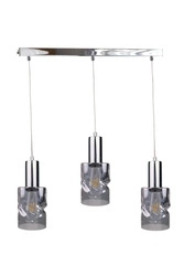 Lampa wisząca 3xE27 CROSS DARK SILVER