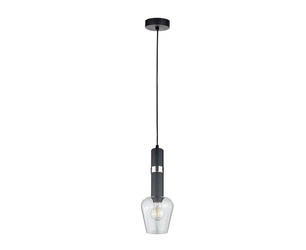 Lampa wisząca 1xE27 VERBUM BLACK/SILVER