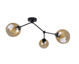 Lampa sufitowa 3xE27 ACRO BLACK/HONEY