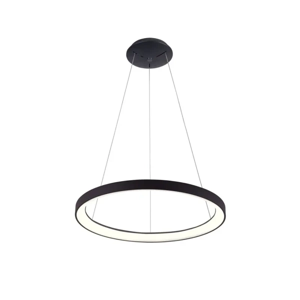 Lampa wisząca Italux Vico 58cm 48W LED barwa zmienna (CCT) | czarny