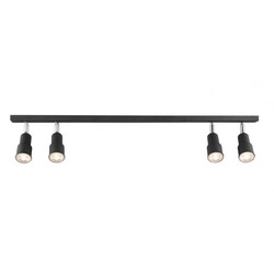 Lampa sufitowa ASPO 4 czarna (2x2) 4x35W GU10