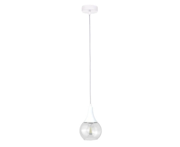 Lampa wisząca 1xE27 LACRIMA CLEAR WHITE