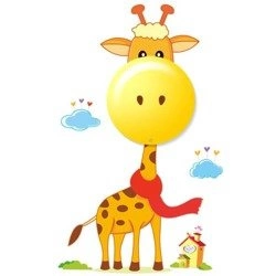 Lampa dziecięca Żyrafa GIRAFFE 3xAAA