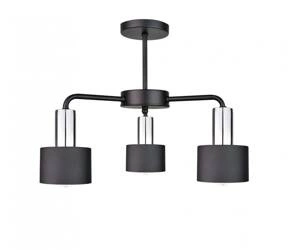 Lampa sufitowa 3xE27 LUCE BLACK SILVER