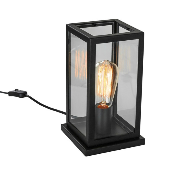 Lampa stołowa LAVERNO wys. 26,5cm E27 | czarny