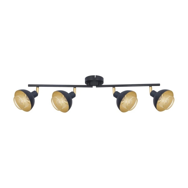 Lampa sufitowa Savio 84,5cm 4xE14 | czarny/złoty