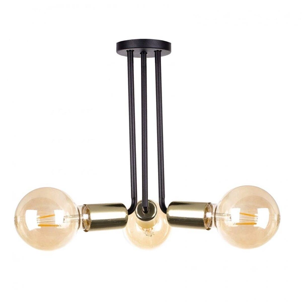 Lampa sufitowa 3xE27 VENNA BLACK/GOLD