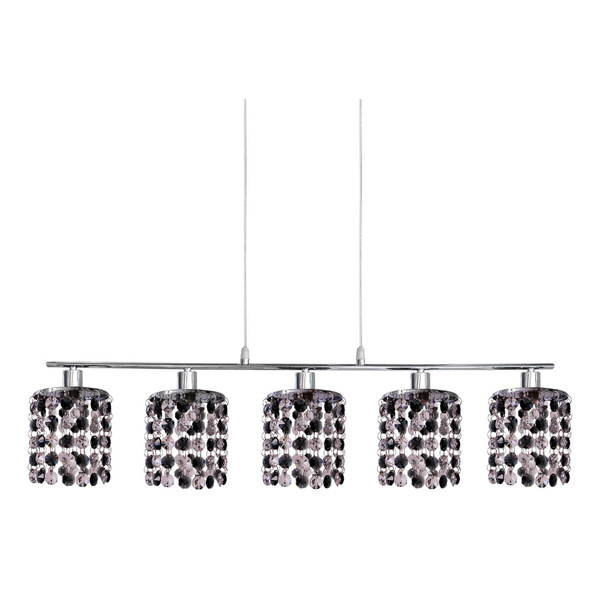 Lampa wisząca ROYAL 35-35724 chrom/transparentny/czarny 5x40W G9