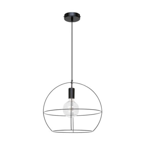 Casa Palla Lampa Wisząca 1xE27 Max.60W Czarny/Czarny PVC